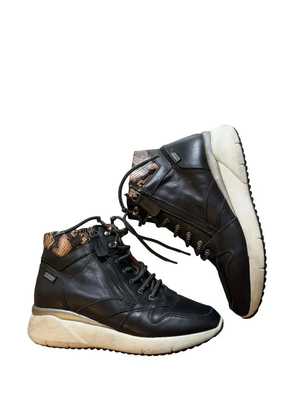 Pikolinos Sella W6Z-8895 Leather Wedge Sneaker Booties EU Size 38US Women's 7.5